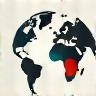Globe with network connections icon representing global connection