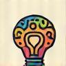 Brain and lightbulb icon representing inspiration